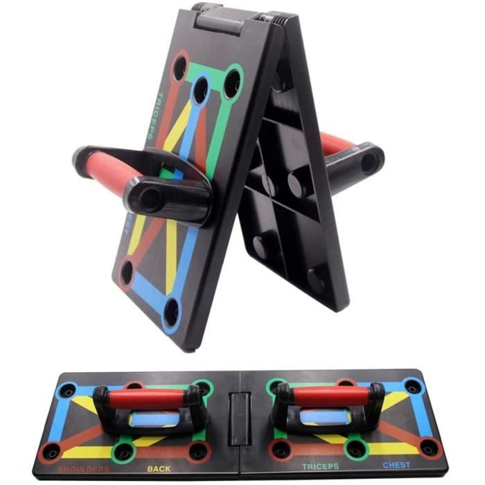 Push Up Board - Système d’entraînement Pliable pour Rack de Fitness 14 en 1 pour Le Fitness à Domicile