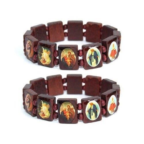 Bracelet Religieux Religion En Bois Saints Jesus