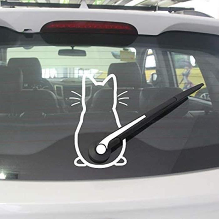 Stickers Muraux Mignon Kitty Chat Voiture Essuie-Glace Art Autocollant Décor Belle Animal Chat Murale Art Décalque Voiture Fenêtre