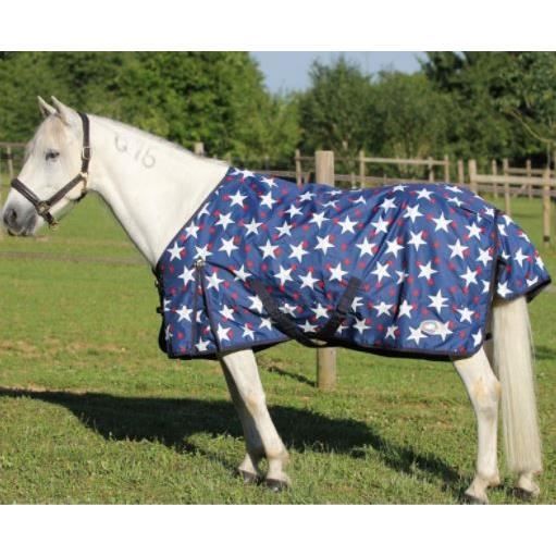 Chemise cheval : poney extérieur Performance Stars 600 D - Taille : 105 cm