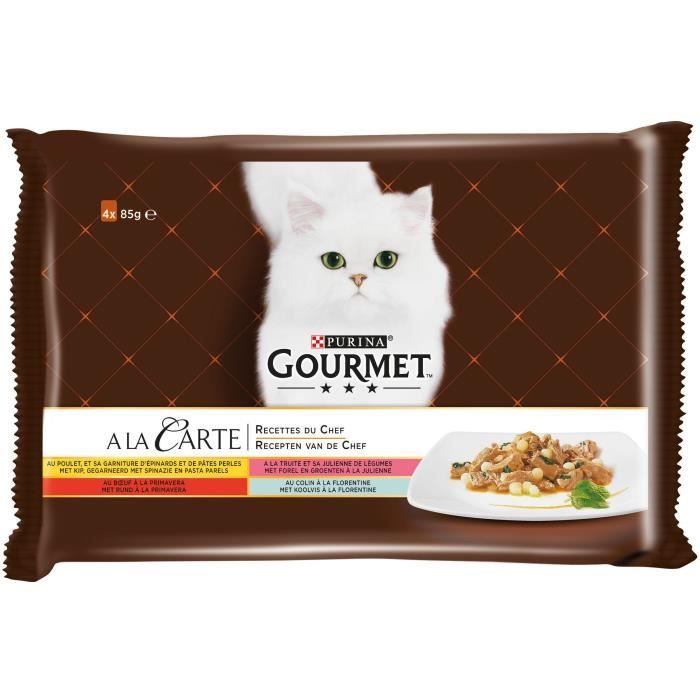 GOURMET Pâtée pour chat au poulet - 4x85g