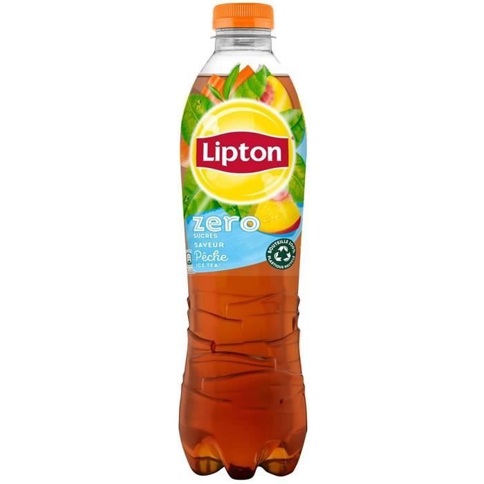 LOT DE 2 - LIPTON Ice Tea Zéro - Boisson aux extraits de thé arôme pêche - 1,5 L