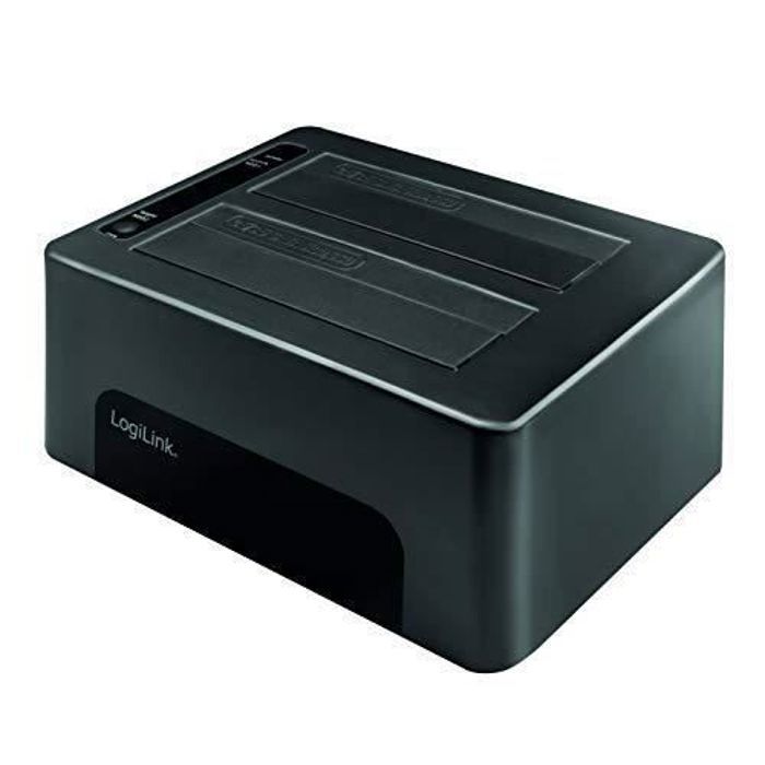 Station d'accueil USB 3.0, 2 Baies Quickport/Station d'accueil pour disques durs HDD/SSD SATA 2,5- et 3,5- avec Interrupteur et Fo