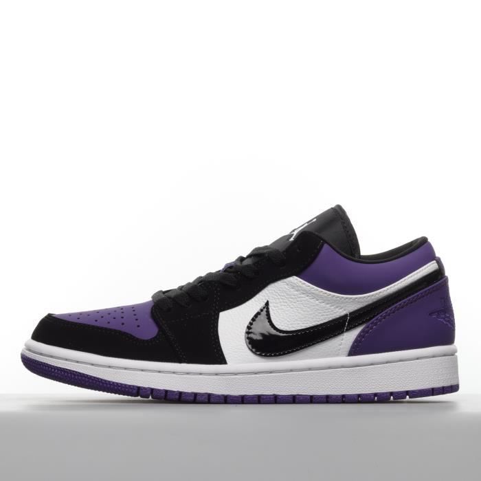 Airs-Jordans 1 Retro Low Court Purple 553558-125 BASKETS Homme Femme Sz-40