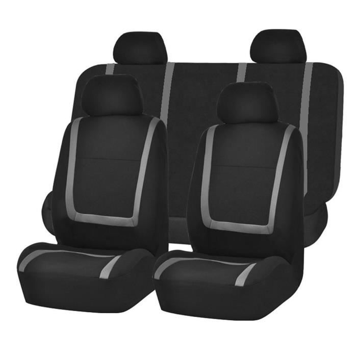 Housse de siège auto universelle 9Pcs couvre siège Noir
