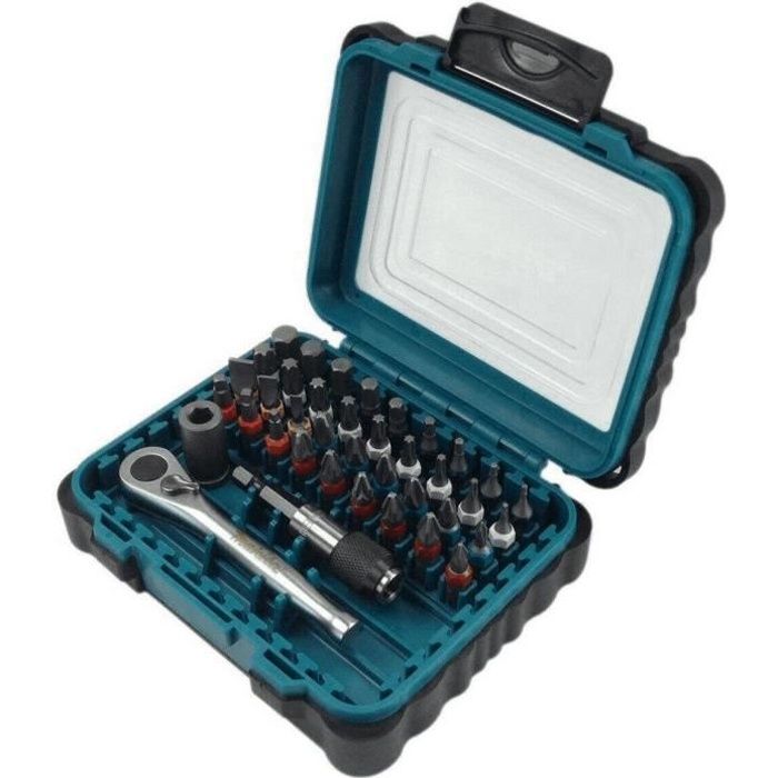 Coffret de 39 pièces embouts de vissage et cliquet réversible - MAKITA P-79158