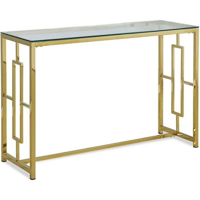 Console Design Verre Fumé \