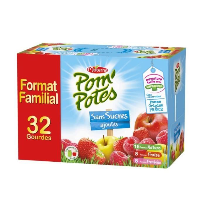 POM'POTES 16 pomme 8 pomme fraise 8 pomme framboise 2x88kg