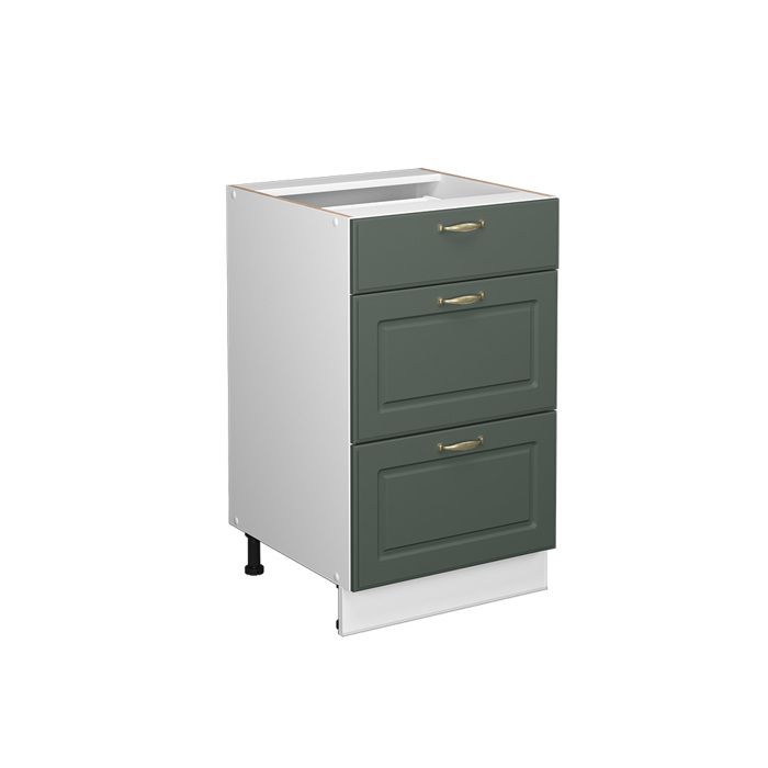Meuble cuisine Fame-Line 50cm sans PT Vert Or Campagne/Blanc Vicco 38027
