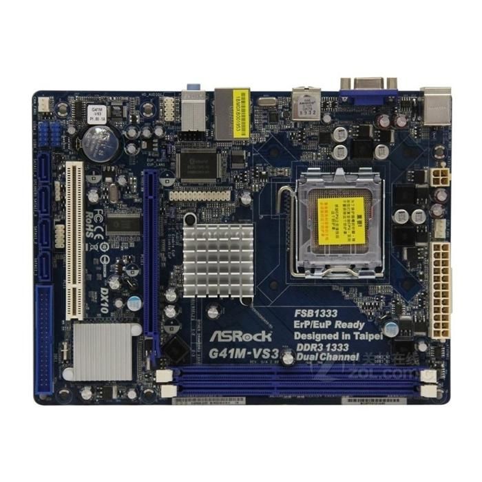 Carte mère ASRock G41M-VS3 R2.0 Intel G41 LGA 775 2xDDR3 8GB Micro ATX - Asrock