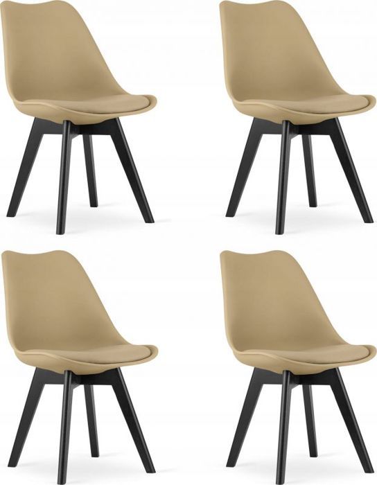 Chaise - LEOBERT - model39704-MARK-ATTY16 - Beige foncé - 4 places - Design contemporain