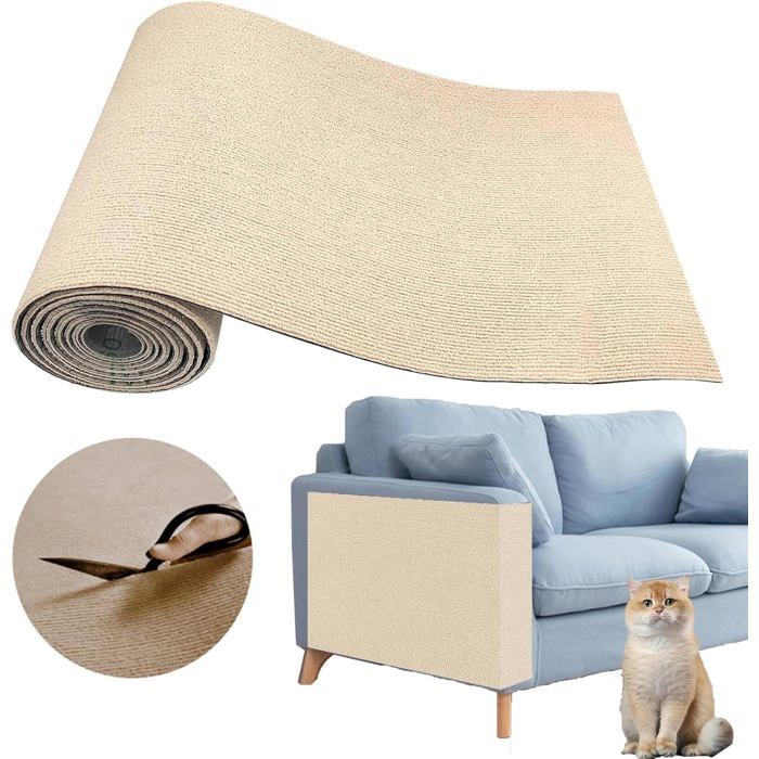 Griffoir pour Chat Auto-adhésif 200cmx40cm Protège-canapé pour Chat Tapis griffoir Autocollant Climbing Cat Scratcher Griffoir pour Chat Auto-adhésif 200cmx40cm Protège-canapé pour Chat Tapis griffoir Autocollant Climbing Cat Scratcher