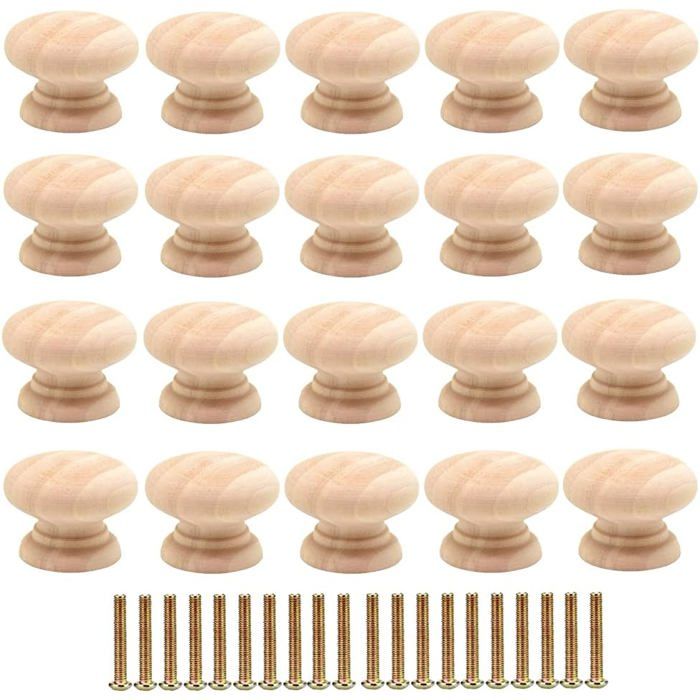 20 Pcs Boutons De Porte Boutons De Tiroir 30mm Vintage Poignées Boutons