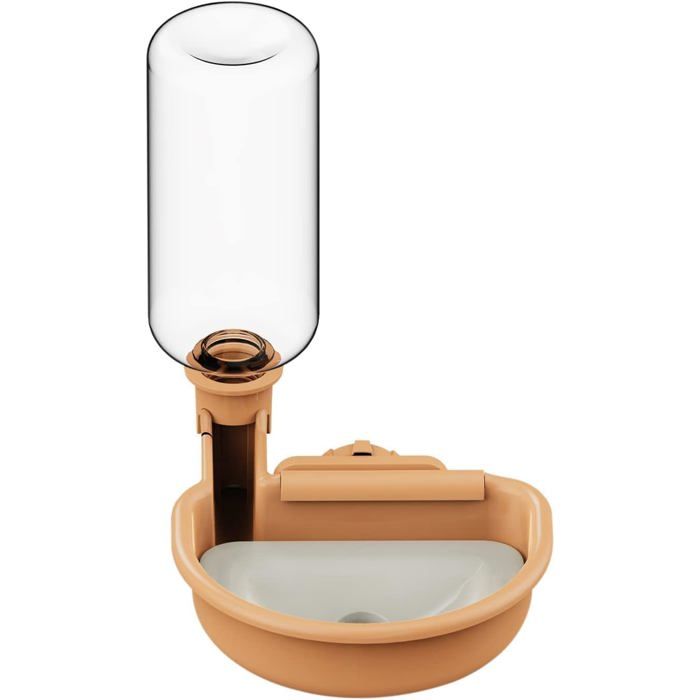 Comparer les prix de Distributeur Eau Chien et Chat [Orange 480ml] Bouteille Eau Cage Chien Anti-Gouttes Distributeurs deau pour Animaux Chien et