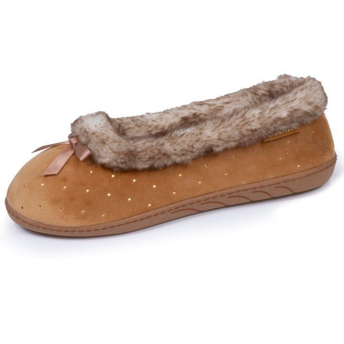 Isotoner Chaussons Pantoufles Mocassins Fille Imitation