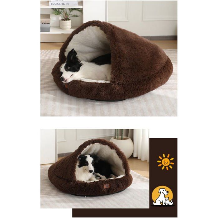 Comparer les prix de Panier pour chien deux en un niche et couverture S [70x60cm] peluche auto-chauffante