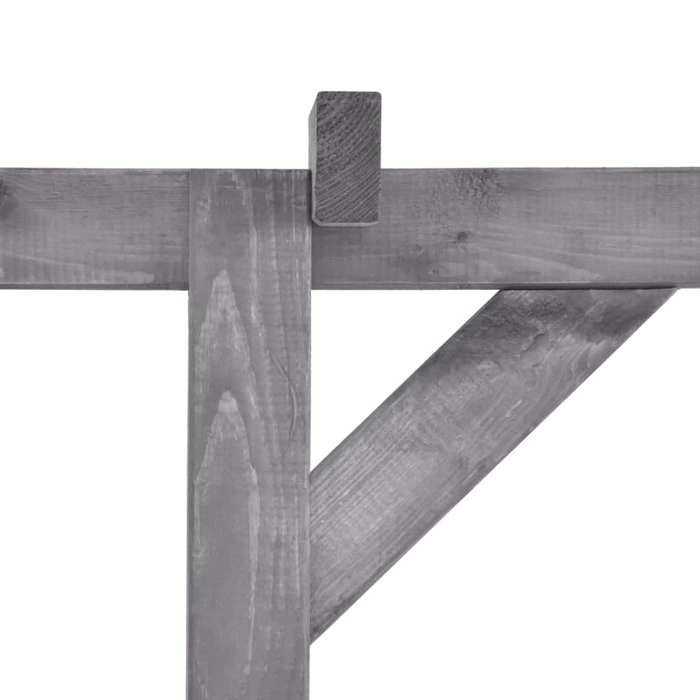 Pergola de jardin en bois - WIENS - Gris - 200x40x205 cm - Bois de pin imprégné - Résistance à la pourriture - 2 poteaux