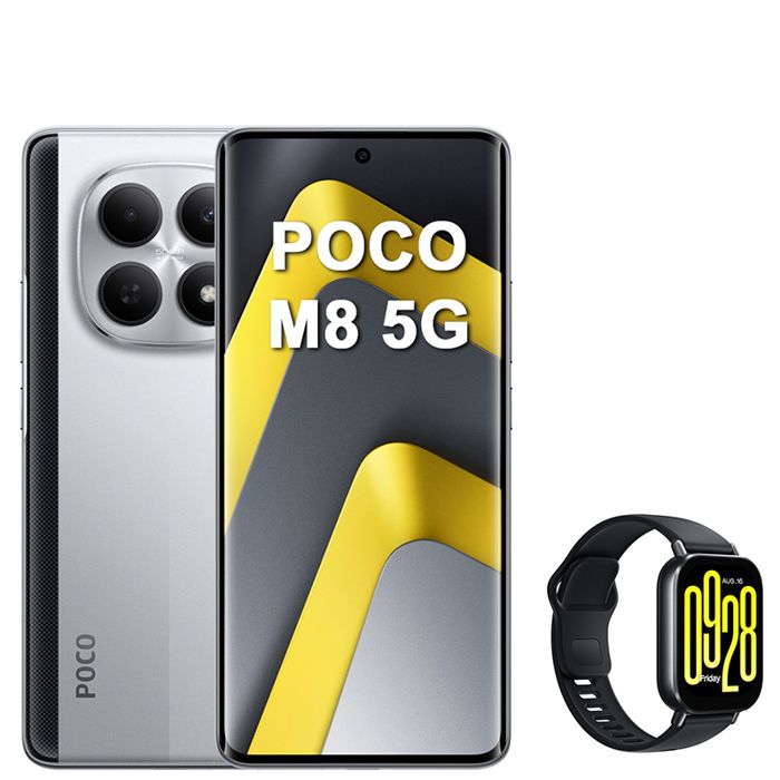 Smartphone XIAOMI POCO M8 5G 677 Double Nano SIM + Redmi Watch 5 Active - vue 3
