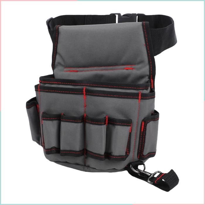 Pochette à outils avec clip de ceinture sac banane à outils pour électriciens plombiers et réparateurs