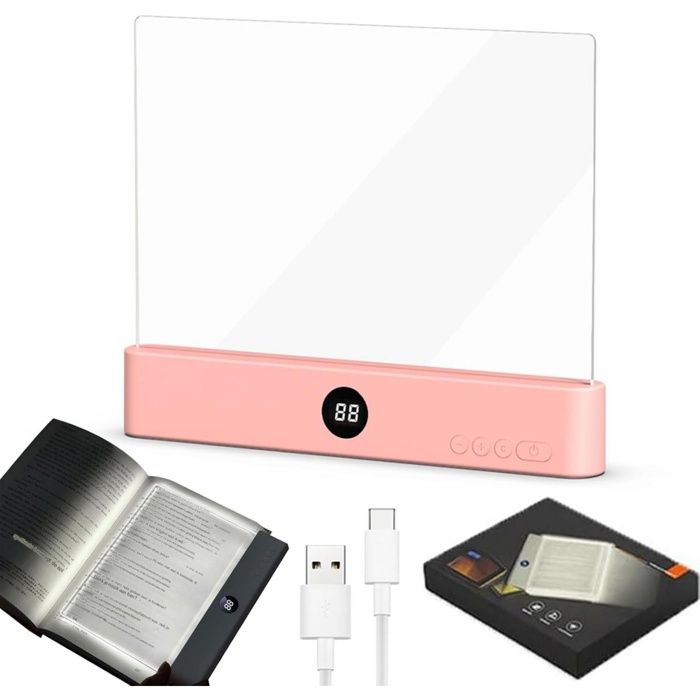 Lampe à lumière LED-Baignoire-Lampe à lumière transparente avec éclairage complet-3 couleurs et minuterie-Dimbaar-Lampe à lumière