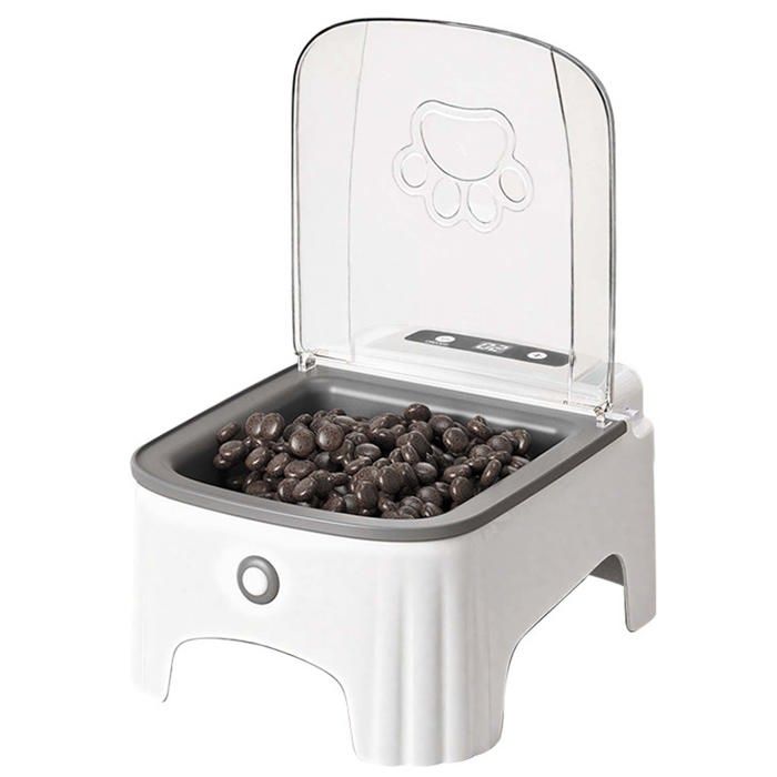Distributeur Croquettes Chat Automatique 22 x 166 cm Interrupteur à induction pyroélectrique écran LCD Conception temporisée