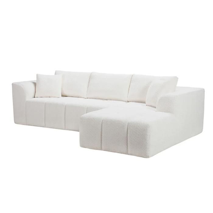 Canapé dangle droit 280 cm 3 pl tissu bouclette blanc – NIVOLET Meubletmoi Canapé dangle droit 280 cm 3 pl tissu bouclette blanc – NIVOLET Meubletmoi