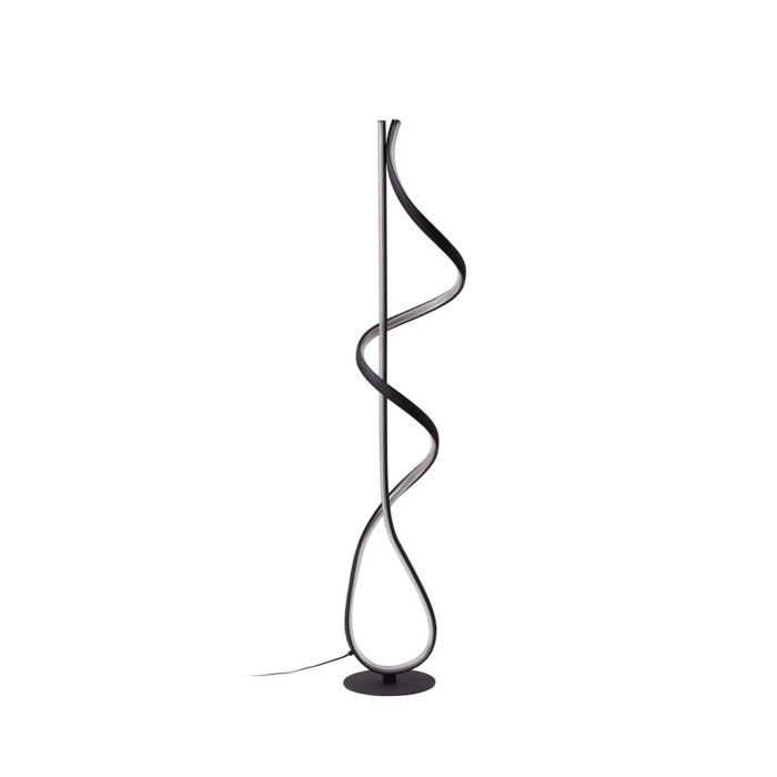 Lampadaire salon ampoules LED - Lucande - lampe sur pied - - 24 5 x 22 x 132 cm - noir