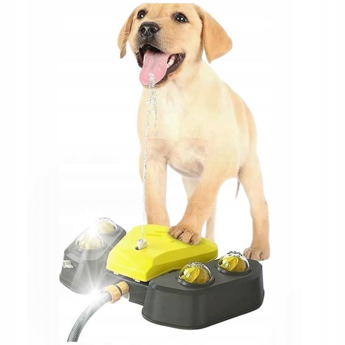 Fontaine à eau automatique pour chien jaune