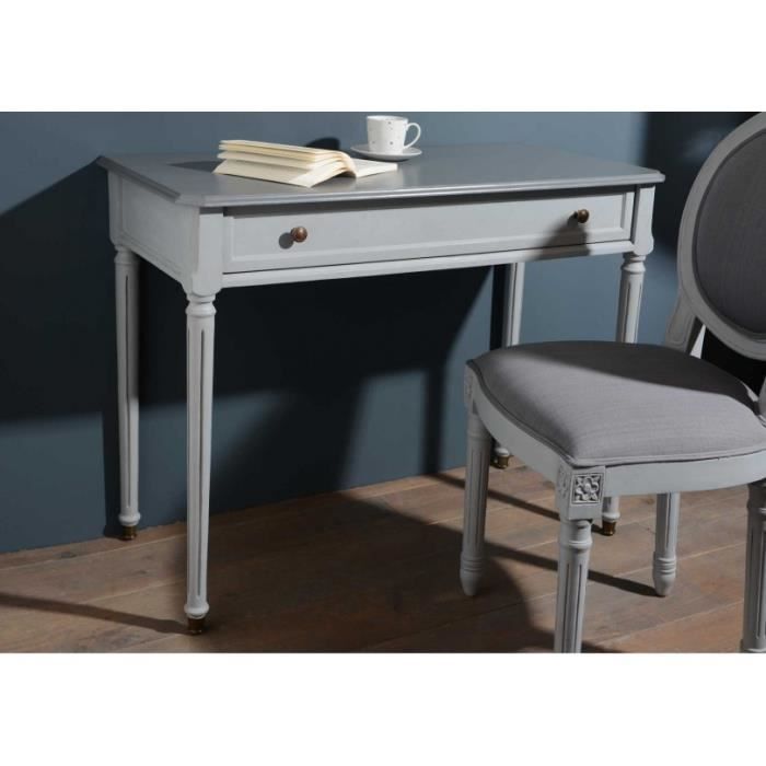 Bureau Classique Chic Gris Clair Villandry Amadeus Achat Vente Bureau Bureau Classique Chic Gris Cdiscount