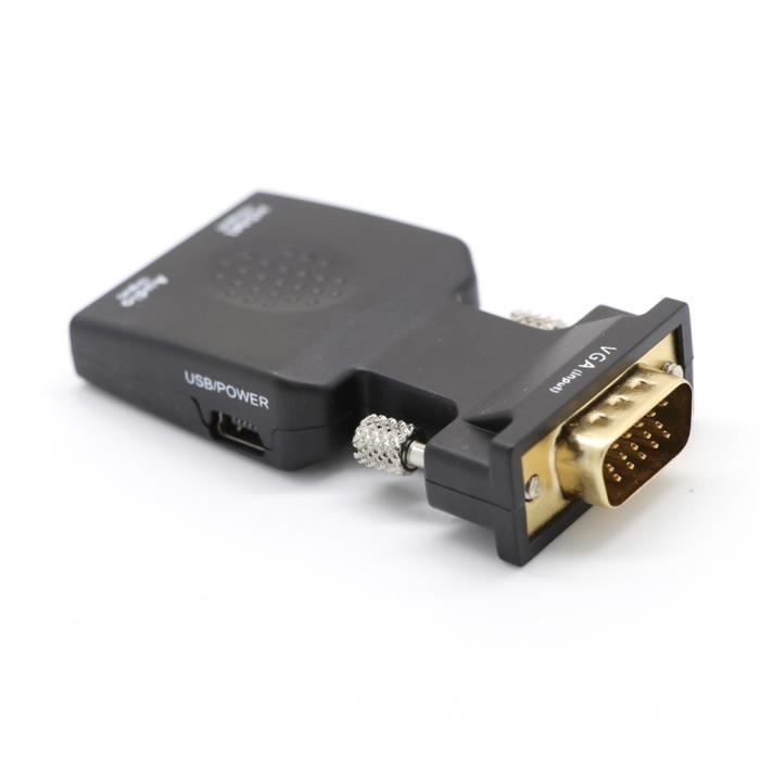 1080P VGA mâle vers HDMI femelle convertisseur audio Port VGA Extension