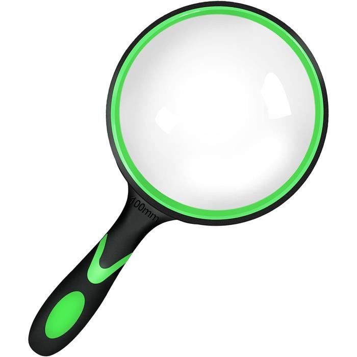 Loupe De Lecture Portable 10x/30x - Lentille Verre 75 Mm Incassable | Pour Adultes, Enfants, Nature