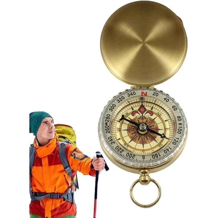 Boussole De Survie Étanche Rétro Randonnée Ceinture Chaîne Camping