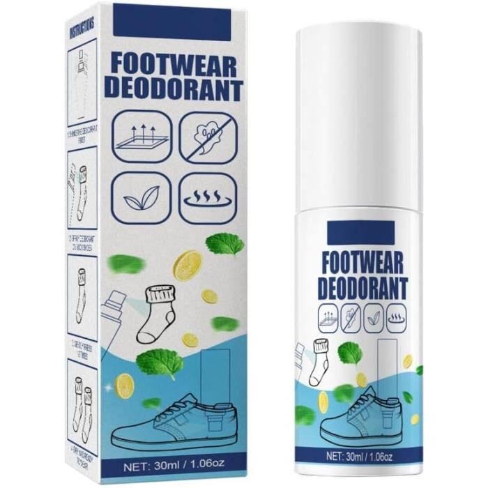 Spray déodorant pour chaussures, 30ml, Spray déodorant pour