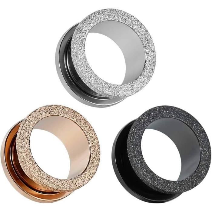 Écarteurs D'oreille (tunnels) COOEAR En Acier Chirurgical - Taille De 8g (3mm) à 5/8" (16mm) - Design Chat Mignon, Boîte Cadeau