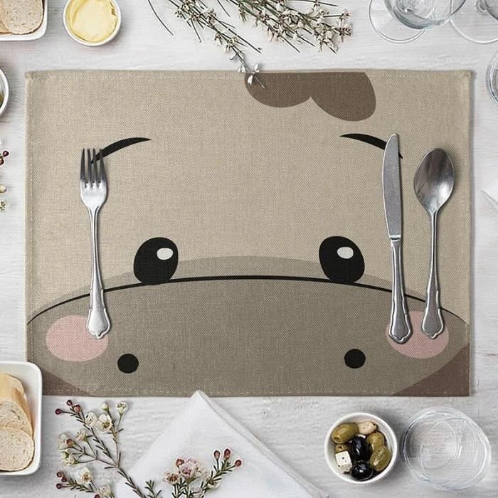 Set De Table Enfant Tracteur - Sous-Main Plastique Lavable 43x28cm - Motif Coloré
