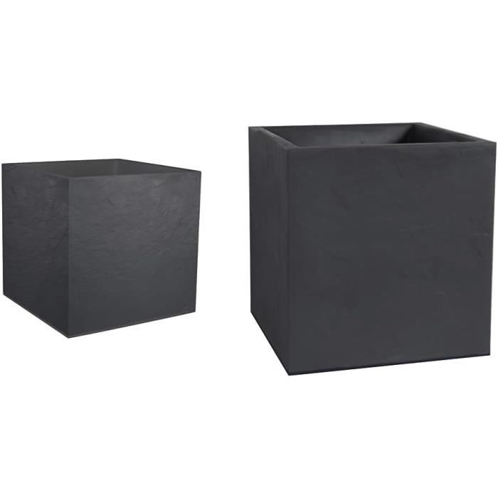 Promo Pot Carré Volcania 50 Cm Eda, Muret Volcania Eda chez Intermarché