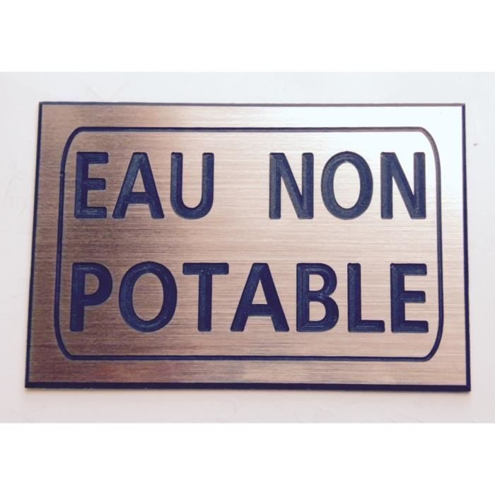 plaque gravée /"EAU NON POTABLE/" PLAQUE SIGNALETIQUE ft 100 x 150 mm