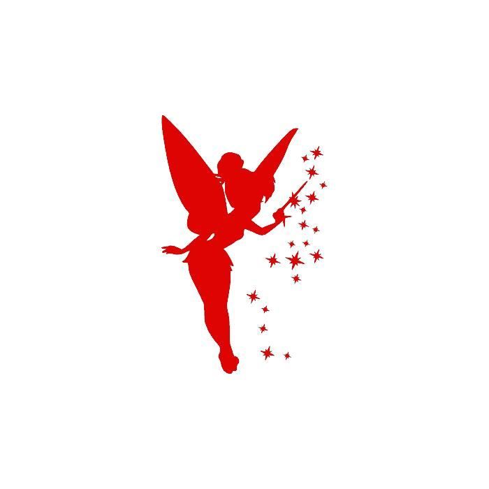 Stickers Fee Clochette Ref A102 Rouge 37x57 Cm Achat Vente Stickers Soldes Des Le 15 Juillet Cdiscount