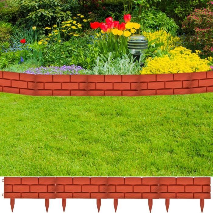 Faire Une Bordure De Jardin En Briques Bordures De Jardin Imitation Brique 11 Pieces Achat Vente Bordure Bordures De Jardin Imitatio Cdiscount