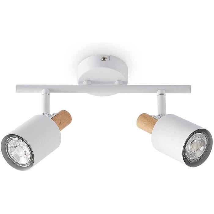 Plafonnier Linéaire LED 2 Lumières - Design Minimaliste Moderne - Intensité Variable Avec Télécommande - Idéal Salon, Couloir, Chambre (Or, 120 Cm)