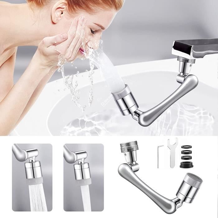 Aérateur de Robinet 360° Pivotant Embout Robinet Cuisine, Mousseur