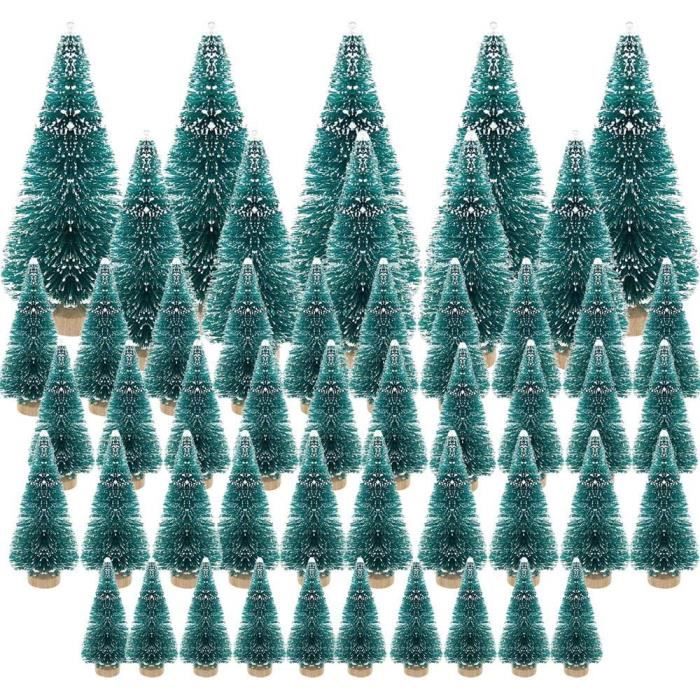 Lot de 50 mini sapin de Noël artificiel (3,54,56,58,5 cm) Petit