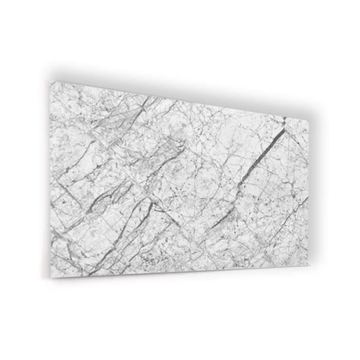 Fond De Hotte Marbre Blanc Et Noir En Verre De Synthese L 120 X H 70 Cm Achat Vente Hotte Cdiscount