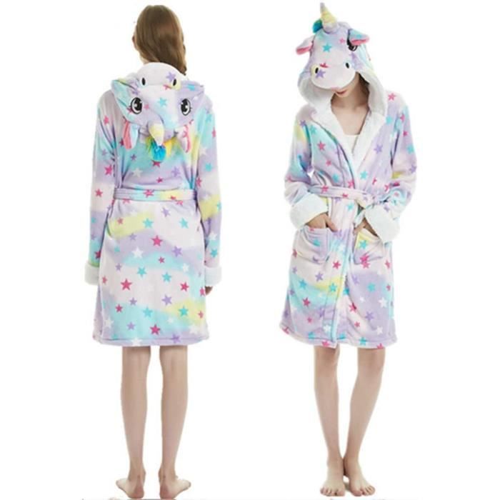 CD SIZE Large for 175cm 185cm Robes de Chambre et Kimonos Femme Fille Doux Peignoir Licorne Vetements De Nuit 1772 Cdiscount Maison