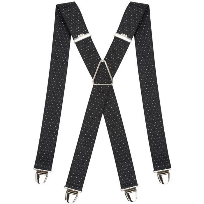 Bretelles Homme Pierrot à Mousquetons - Fabriqué En France, Réglables Et Cuir