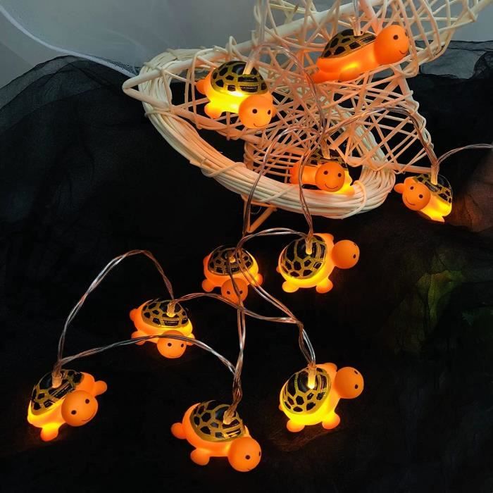 adorable guirlande lumineuse led en forme d'animal - fonctionne avec piles - pour halloween, noel, thanksgiving - decoration