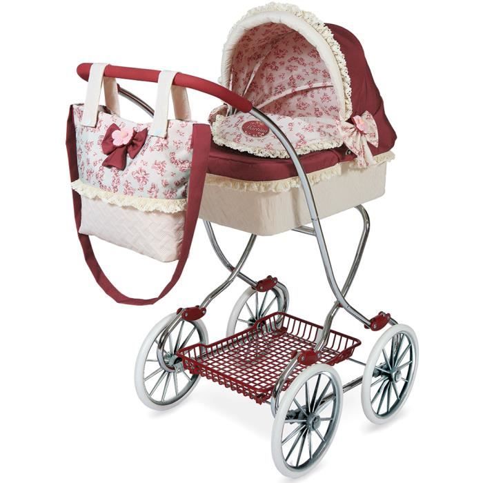 Poussette landau pour poupée grosse roue très grande haute poignée rouge -  Cdiscount Jeux - Jouets