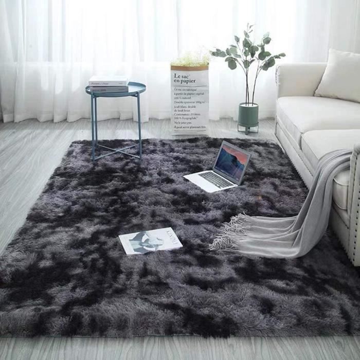 Tapis moelleux à poils longs pour salon et chambre à coucher