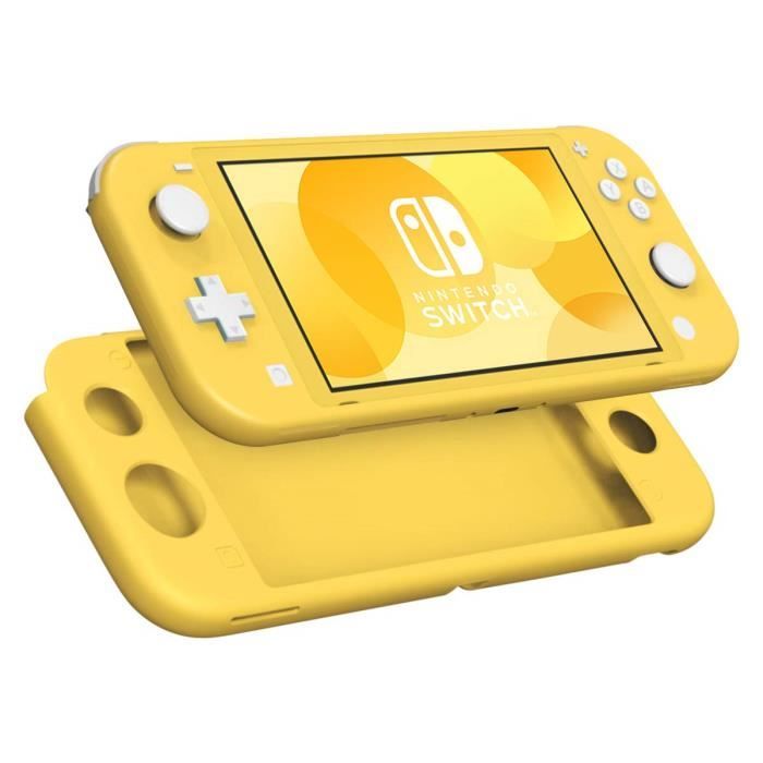 Housse étui silicone de protection pour console Nintendo Switch Lite - Gris  + Protection écran en verre trempé - Etui et protection gaming - Achat &  prix