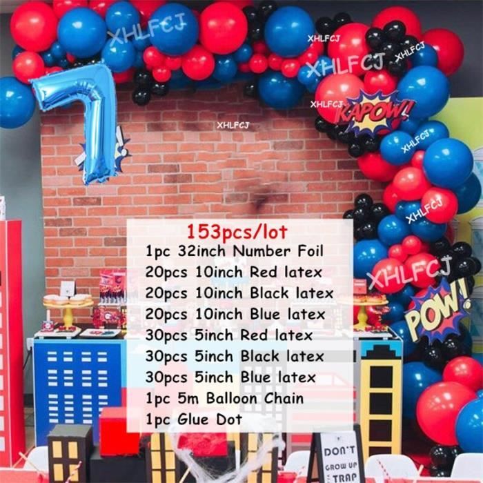 12 grands super-héros Joyeux Anniversaire merci autocollants aucun Parti Box